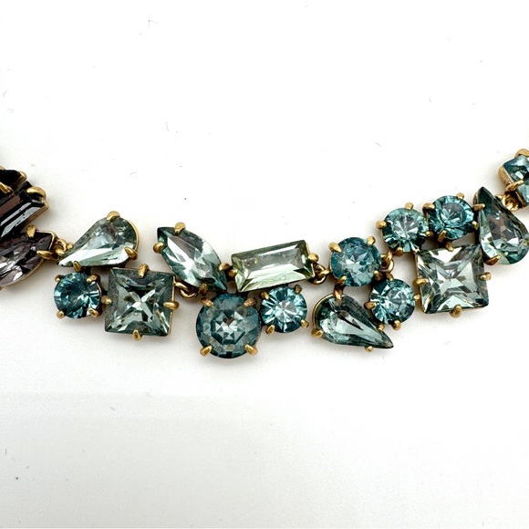 J CREW Mixed Crystal Statement Necklace - Blue Ombré - AK838 - Picture 5 of 8